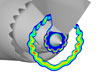 Visualization of fan chevron nozzle