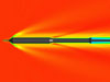 Flowfield surrounding a Crew Launch Vehicle concept