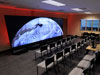 Photo of visualization wall showing globe